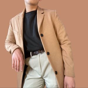 Tan H&M Wool Trench coat / Overcoat